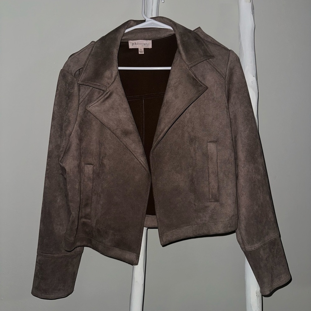 Philosophy Taupe Suede Blazer